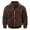 Dark Brown, variant on FLAVOR Men Genuine Leather Bomber Jacket Casual Fall Winter Jacket Brown (Medium, Brown)