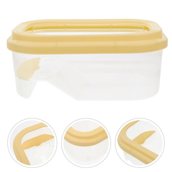 CIMAXIC Khaki Plastic Turtle Terrarium with Swimming Area and Non Slip Ramp for Pets