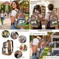 thumbnail image 5 of Kuiaobaty Dachshund Print Clear Backpack Set for Girls Boys Paw Paw Print Clear Backpack and Lunch Bag Set with Side Pockets See Through Bookbag with Pencil Case for School, 5 of 5