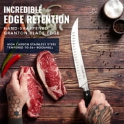 Cutluxe 10 Butcher Cimeter Knife, Ultra Sharp German Steel Blade