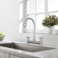 thumbnail image 2 of UMANYI Kitchen Faucet Deck Mount 8" Spread 2 Hole Double Handle Utility Sink Faucet Bridge Commercial Faucet with Aerator Sprayer 6" Spout, 2 of 10