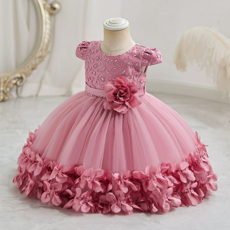 Jalioing Puffy Princess Dress for Toddler Kids Girl Bubble