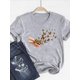 thumbnail image 3 of Camiseta básica para mujer, ropa estampada, camiseta de leopardo, corazón de amor, tendencia, Top bonito de verano, Camiseta estampada de manga corta a la moda, 3 of 5
