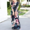 thumbnail image 4 of Girls Casual Maxi Floral Dress Long Sleeve Holiday Pockets Dresses, 4 of 9