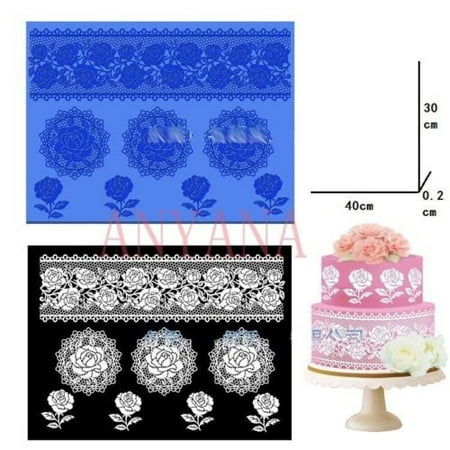 Sugar Rose Flower Wedding Edible Cake Silicone Fondant Impression