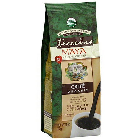Teeccino Maya French Roast Herbal Coffee, 11 oz (Pack of 6)