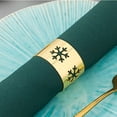 thumbnail image 3 of Dengmore 2pcs Christmas Metal Napkin Ring Snowflake Shape Napkin Buckle Table Dinning Decoration Christmas New Year Party Banquet Supply, 3 of 5