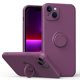 thumbnail image 1 of Funda de color sencillo para iPhone 14 Plus con soporte de anillo, placa metálica para carga magnética, diseño antigolpes y soporte giratorio de 360 grados., 1 of 5