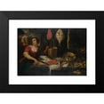 thumbnail image 2 of Flemish School 24x18 Black Modern Framed Museum Art Print Titled - Two Figures in a Kitchen Interior with a Fish Still Life (17th Century), 2 of 5