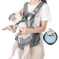 Dog Carrier Backpack - Legs Out Front Facing Pet Carrier Backpack for Small Medium Dogs, Hands-Free Dog Front Carrier, Easy-fit Adjustable Dog Carrying Backpack for Walking Hiking Bike and Motorcycle