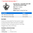 thumbnail image 2 of Fuel Tank Cap - Compatible with 1980 - 1988 American Motors Eagle 1981 1982 1983 1984 1985 1986 1987, 2 of 2