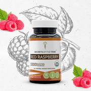 Secrets Of The Tribe Red Raspberry Organic Capsules Dietary Supplement, Natural Herbal Capsules for Women’s Health Support, Certified Organic Red Raspberry (Rubus idaeus) Dried Leaf, 60 Capsules