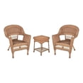 thumbnail image 1 of Jeco 3pc Wicker Chair and End Table Set in Honey without Cushion, 1 of 9