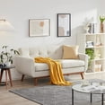 thumbnail image 1 of Tbfit 67" W Loveseat Sofa, Mid Century Modern Decor Love Seat Couches for Living Room, Button Tufted Upholstered Small Couch for Bedroom, Solid and Easy to Install Love Seats Furniture, Cream Beige, 1 of 7