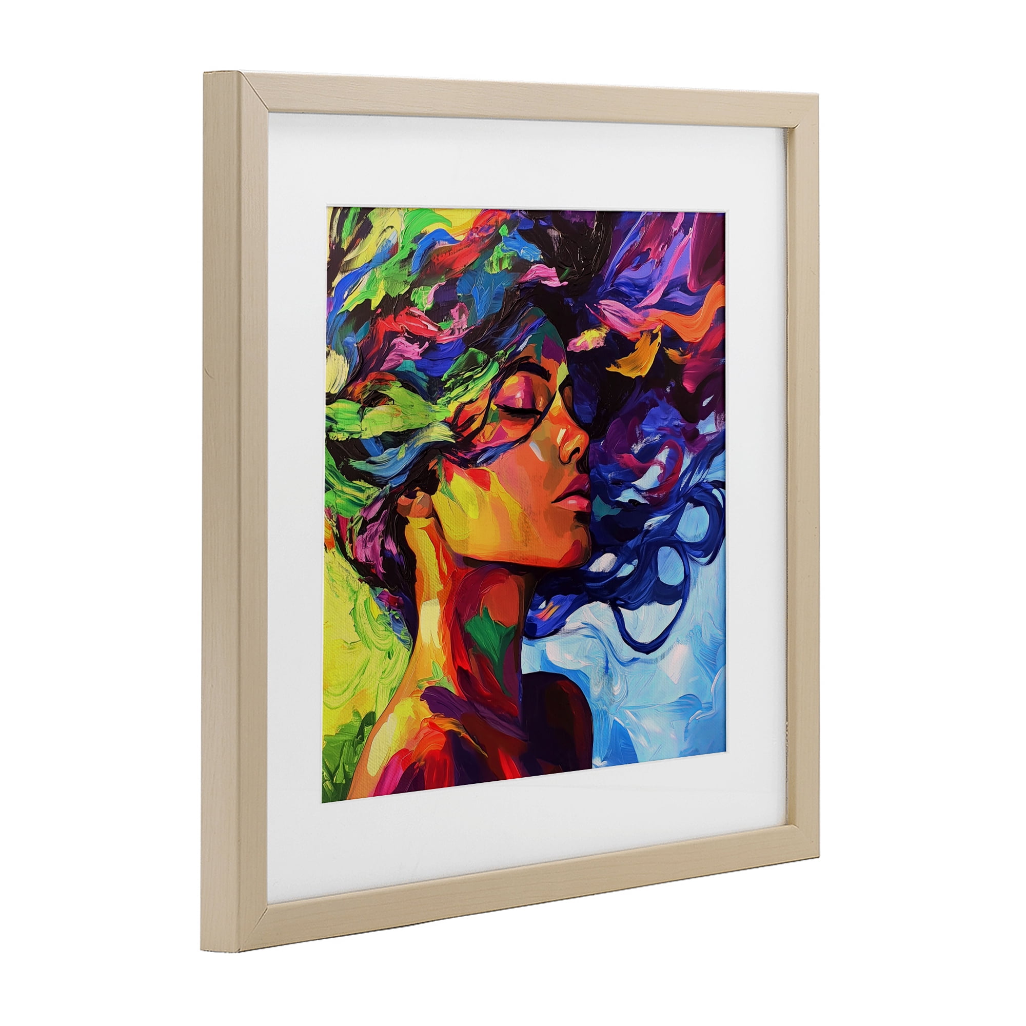 Stupell Industries Flowing Whirlwind Of Colors Birch Framed Print Under Glass, design by Svetlana Aleynikova