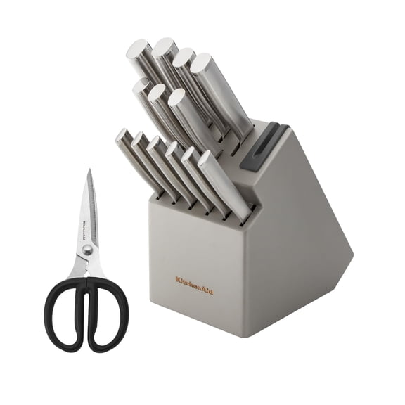 Juego de bloques de cuchillos KitchenAid Gourmet de acero inoxidable de 15 piezas