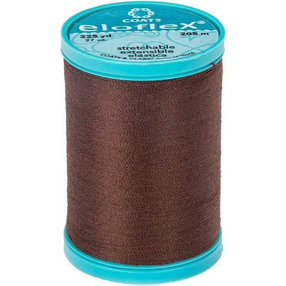 Coats Eloflex Stretch Thread 225yd-Dark Brown