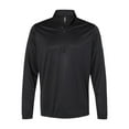 thumbnail image 2 of Adidas Mens Lightweight Quarter-Zip Pullover, S, Black, 2 of 3