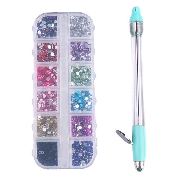 GOOHOCHY 1 juego de herramientas multifuncionales para decoración de uñas, kit de manicura DIY, aplicador de diamantes de imitación para uñas, accesorios de belleza para uñas