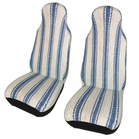 Blue Cotton Stripes Universal Car Seat Cover Four Seasons Suitable For All Kinds Models Auto Seat Cover Fabric Seat Protector