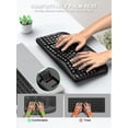 thumbnail image 4 of Ergonomic Wireless Keyboard with Wrist Rest, Wave Keys, Comfortable Natural Typing, 2.4GHz Ergo Wireless USB Computer Keyboard for Large Hands, Windows, Mac, Laptop, PC, 4 of 4