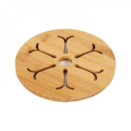 

Holiday Deals! Left wind Bamboo Tea Coffee Cup Pad Heat Resistant Non-slip Drink Mat for Dining Table Square Round Tableware Placemat Kitchen Accessory