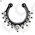 thumbnail image 3 of Soumake Women'S Fashion Punk Rhinestone Inlaid U-Shaped Fake Septum Clicker Nose Rings Fashion, 3 of 8