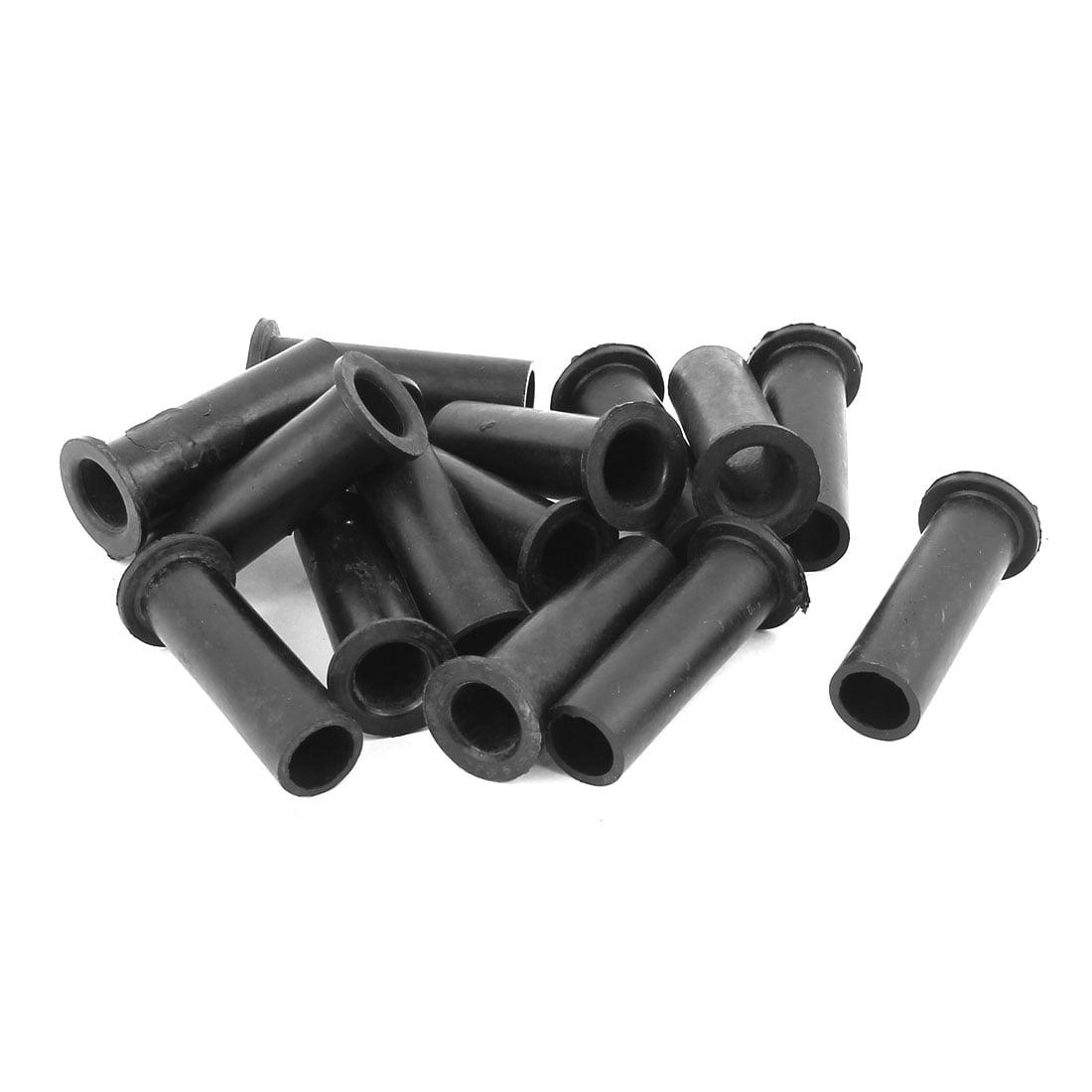 15 Pcs Rubber Strain Relief Cord Boot Protector Cable Sleeve Hose 14mm Long 