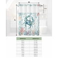 thumbnail image 6 of No Hook Shower Curtain with Snap in Liner, Summer Blue Ocean Crab Starfish Coral Jellyfish Hotel Shower Curtains for Bathroom, Washable Shower Curtain Liner Set with Mesh Top Window, 60"x72", 6 of 6