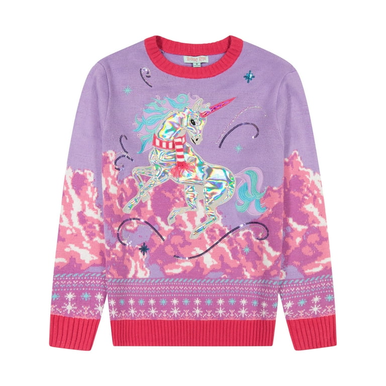 Pink unicorn clearance christmas sweater