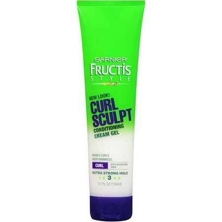 - (2 Pack) Garnier Fructis Style Curl Sculpt Conditioning Cream Gel, Curly Hair, 5.1 fl. oz.