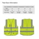 thumbnail image 3 of 1 Pieza Chaleco Reflectante Ropa de Trabajo de Seguridad Chaleco Fluorescente Amarillo Xxl Eccomum VM-1002, 3 of 7