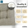 thumbnail image 3 of Klear Vu Gripper Overstuffed Universal Non-Slip Dining Chair Cushions For Kitchen Decor Or Office Use U-Shaped Skid-Proof Seat Pad 15X15 Inches 4 Count (Pack Of 1) Waffle Natural, 3 of 5