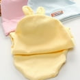 thumbnail image 6 of SPRING PARK 1pc Baby Boy Girl Solid Color Cotton Cap Summer Hat with Ears Triangle Towel Scarf, 6 of 7