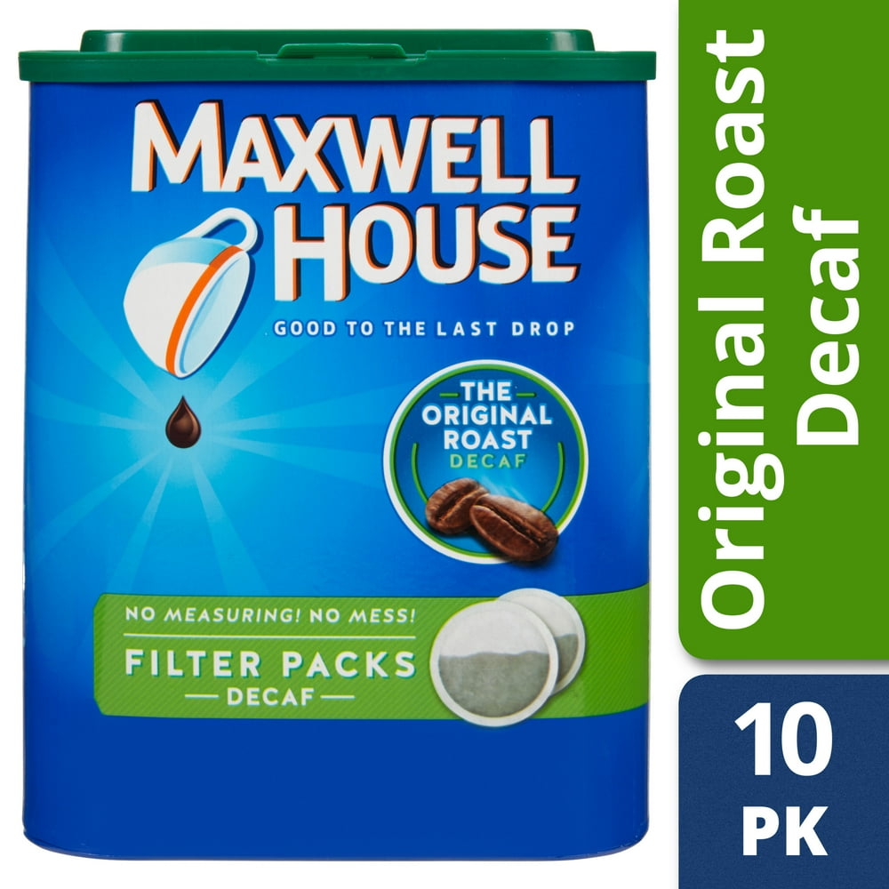 Maxwell House Original Roast Decaf Ground Coffee Filter Packs