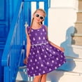 thumbnail image 4 of Girls Dress Ghost Stars Sleeveless Dress for Girls Hem A-Line Casual Sundress, 4 of 7