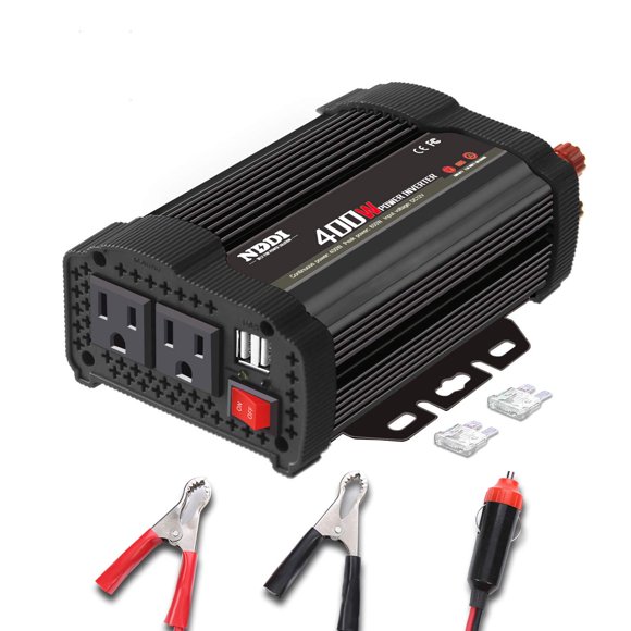 Inversor de corriente NDDI POWER de 400 W DC 12 V a AC 110 V con USB
