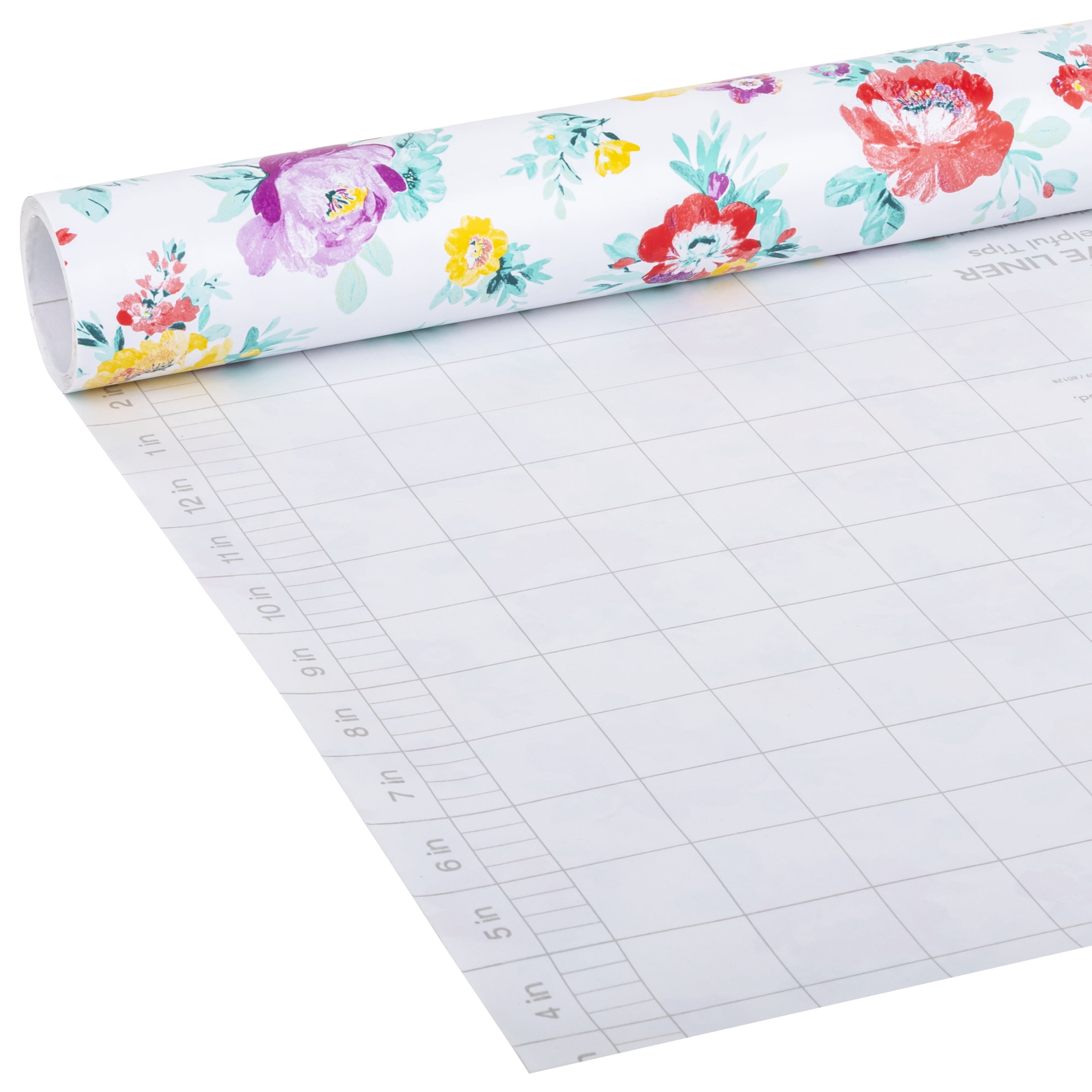 (2 pack) The Pioneer Woman Adhesive Laminate Liner 20 in. x 12 ft., Sweet Romance