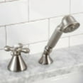 thumbnail image 3 of Kingston Brass KSK2368AXTR Deck Mount Hand Shower with Diverter for Roman Tub Faucet, Brushed Nickel, 3 of 5