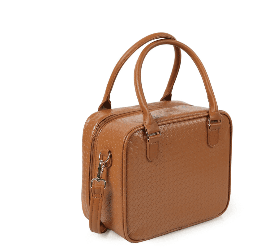 Veronica Jamison Hampton Faux Leather Lunch Tote by Arctic Zone, Lunch Bag with Food Storage & Ice Pack