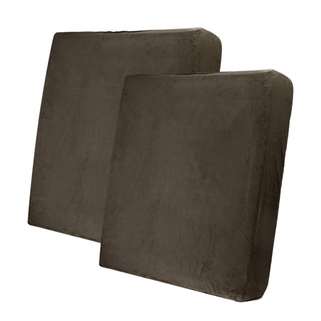 2 piezas de fundas de cojín para sofá individual, funda deslizante para sofá y sillón, marrón oscuro