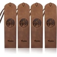 thumbnail image 2 of 4Pcs Mountain River Leather Bookmarks Landscape Cowhide Book Marks Freedom Text Tassel for Christma Gift Readers Writers, 2 of 9
