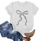 thumbnail image 2 of Blusas de Manga Corta para las Mujeres Divertida Impresión Cuello Redondo Camiseta Vintage, Blusas de Primavera para las Mujeres, 2 of 9