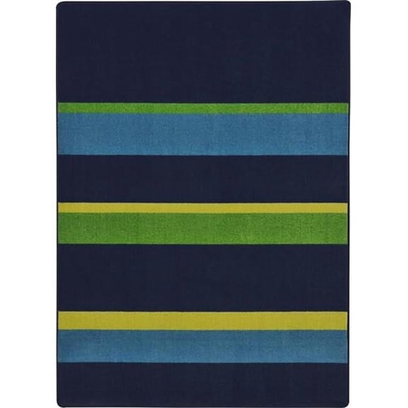 Straight and Narrow Teen Area Rugs - 7 ft. 8 in. x 10 ft. 9 in. - Navy