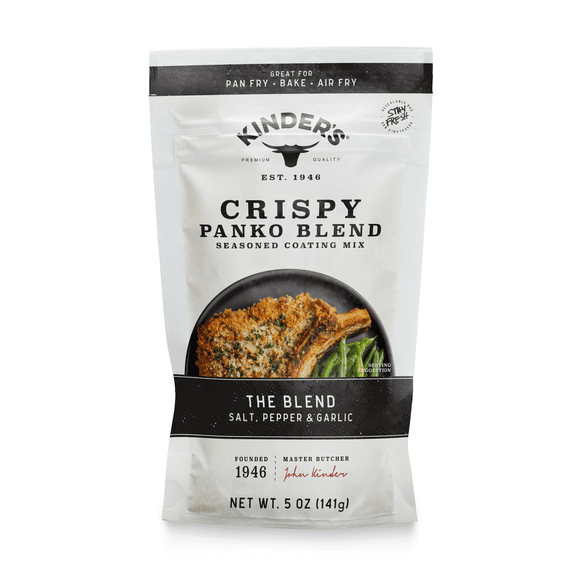 Kinder's The Blend Seasoned Panko Bread Crumb Coating Mix with Crunchy Texture, 5 oz Pouch