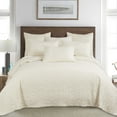 thumbnail image 2 of Homthreads - Beckett Bedspread Set -King Bedspread + Two King Pillow Shams - Microfiber Jacquard - Damask Scroll - Cream - Bedspread Size (120 x 118 in.) and Pillow Sham Size (36 x 20 in.), 2 of 6