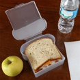 thumbnail image 6 of LHWEN 20 Oz Sandwich Box Food Grade Pp Microwave Safe Storage Container for Lunch Prep Sandwiches Fruits and Veggies Snap-On Lid Easy to Open and Close Durable and Bpa Free 5.5" X 4.7" X 2", 6 of 6
