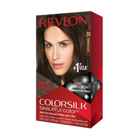 Revlon ColorSilk Beautiful Color™ Hair Color, Brown (Best At Home Dye For Gray Hair)