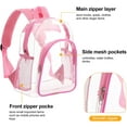thumbnail image 5 of Kiddopark 12” Cute Clear Backpack Plastic Transparent Bookbag See Through Plastic Bookbag Suitable for Students and Everyday Life(Pink), 5 of 5