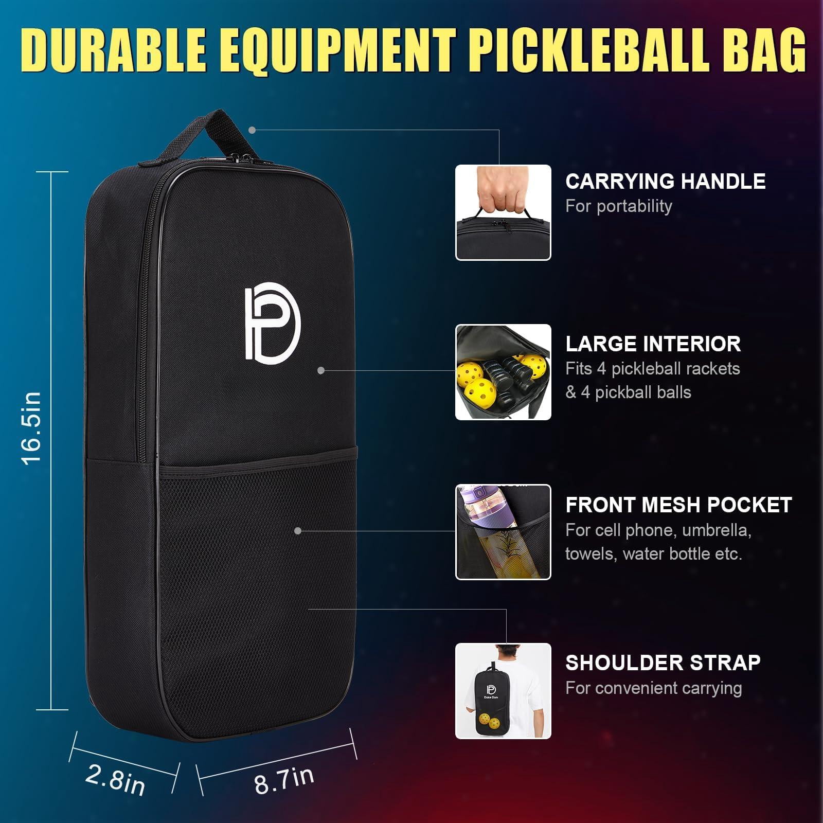 Pickleball Paddles Set Of 2/4 - Usapa Approved  4 Indoor Outdoor Balls Fiberglass Surface Paddle Racket With Cover Bag Ideal Equipment Gift For Men & Women